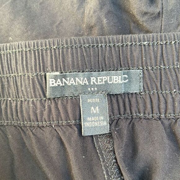 Banana Republic Women's Black Elastic Waist Jogger Pants Size Medium Petite - Picture 7 of 9
